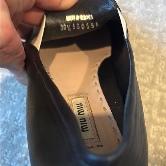 Miu Miu Black Slip-On Skater Platform Sneakers with Silver-Toned Tips - 39.5 - Picture 8 of 14